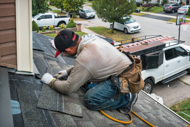 Professional Gutter Installation technician working in Mill Creek, WA